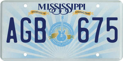MS license plate AGB675