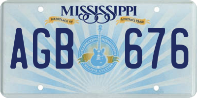 MS license plate AGB676