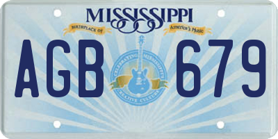 MS license plate AGB679