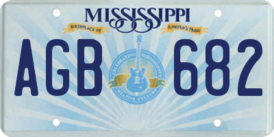 MS license plate AGB682