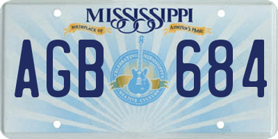 MS license plate AGB684