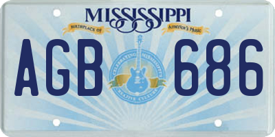 MS license plate AGB686