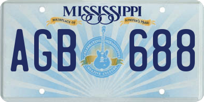 MS license plate AGB688