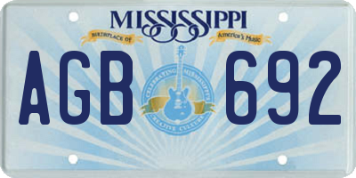 MS license plate AGB692