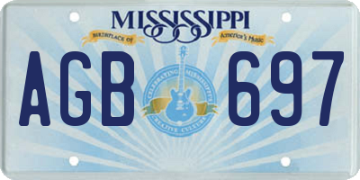MS license plate AGB697