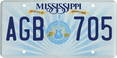 MS license plate AGB705