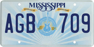 MS license plate AGB709