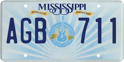 MS license plate AGB711
