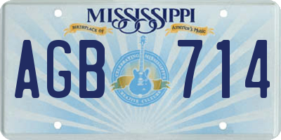 MS license plate AGB714