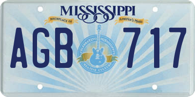 MS license plate AGB717