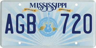 MS license plate AGB720