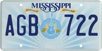 MS license plate AGB722