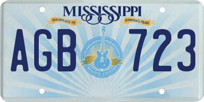 MS license plate AGB723