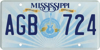 MS license plate AGB724