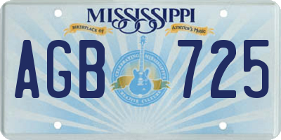 MS license plate AGB725