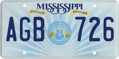 MS license plate AGB726