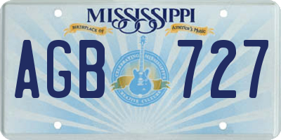MS license plate AGB727