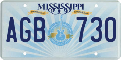 MS license plate AGB730