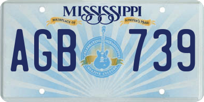 MS license plate AGB739