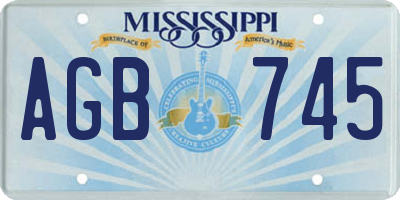 MS license plate AGB745