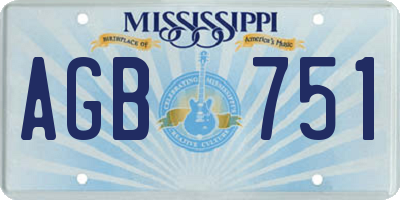 MS license plate AGB751