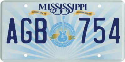 MS license plate AGB754