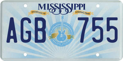 MS license plate AGB755
