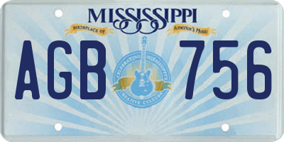 MS license plate AGB756