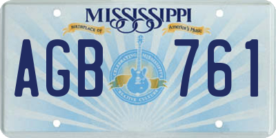 MS license plate AGB761