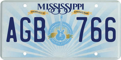 MS license plate AGB766