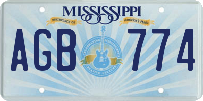 MS license plate AGB774