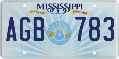 MS license plate AGB783