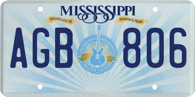MS license plate AGB806