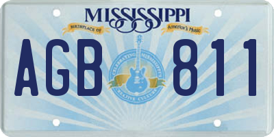 MS license plate AGB811