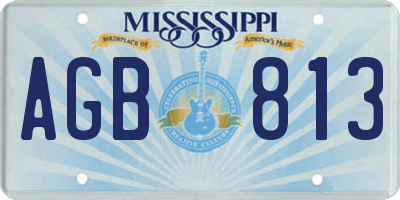 MS license plate AGB813