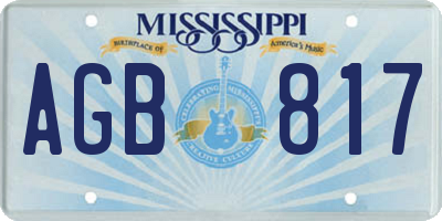 MS license plate AGB817