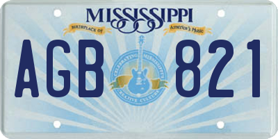 MS license plate AGB821