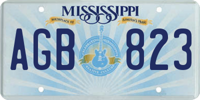 MS license plate AGB823
