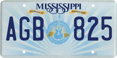 MS license plate AGB825