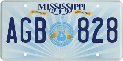 MS license plate AGB828
