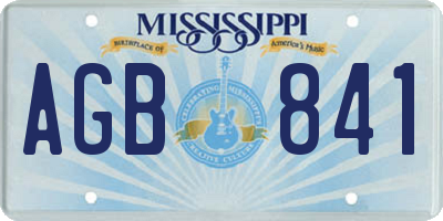 MS license plate AGB841