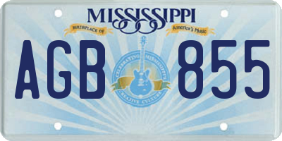 MS license plate AGB855