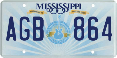 MS license plate AGB864