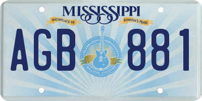 MS license plate AGB881