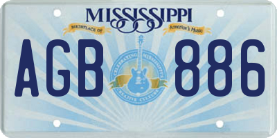 MS license plate AGB886