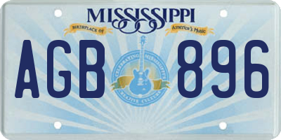 MS license plate AGB896