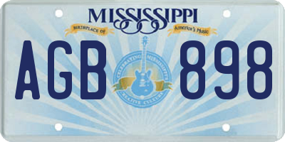 MS license plate AGB898