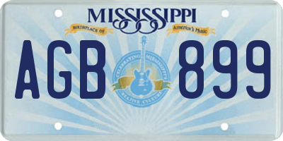 MS license plate AGB899
