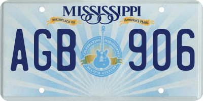 MS license plate AGB906