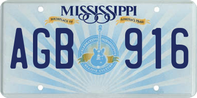 MS license plate AGB916